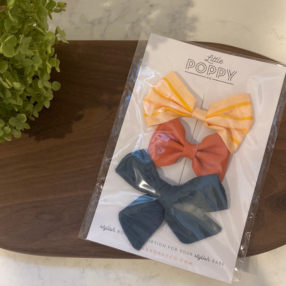 BRAND NEW! Little Poppy Co. - Headband Bow Set of 3